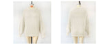 Solid Color Crew Neck Plus Size Pullover Sweater