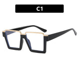 FASHIONABLE SQUARE FLAT GLASSES ANTI BLUE LIGHT_CWASG0317