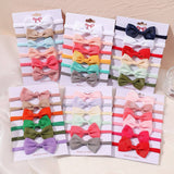 KIDS BOW HEADBAND SET ELASTIC NYLON NO MARKS_CWAHA6720