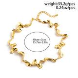 COOL GEOMETRIC TWISTED DESIGN NECKLACE_CWAJE1808