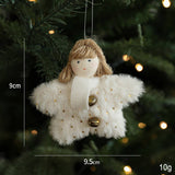 White Plush Doll Xmas Tree Cute Hanging Decor_Cwmm9678