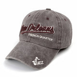 Washed Letter Embroidery Baseball Cap Sun Hat Cwah1132
