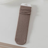 SOLID COLOR RETRO ALL MATCH MID CALF SOCKS_CWMS1062