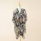 PEACOCK IN FULL BLOOM PRINT FRONT OPEN KIMONO_CWASC0800