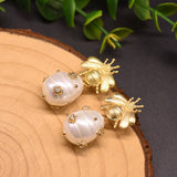 PREMIUM VINTAGE NATURAL FRESHWATER PEARL EARRINGS_CWAJE3769