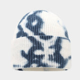 Tie Dye Knit Beanie Women Street Style Winter_Cwah04733