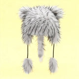 Korean Raccoon Fur Winter Trapper Hat For Women_Cwah04769