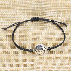 Waterproof Wax Thread Woven Football Bracelet