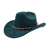 SUEDE COWBOY FEDORA HAT WESTERN ETHNIC STYLE_CWAH04416