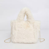 FLUFFY FUR HANDBAG WOMEN CHAIN SHOULDER BAG_CUAB00584