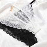 SEXY LACE HOLLOW MID WAIST TRIANGLE UNDERWEAR_CWMU0163