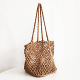 Ven Cotton Shoulder Beach Bag, Hollow Design_Cwab0809