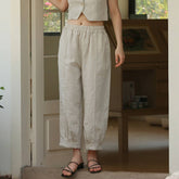 Vintage Harem Pants With Linen Pockets