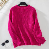 Solid Color Loose Casual Long-Sleeved Sweater
