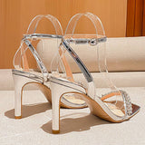 SQUARE HEAD RHINESTONE HIGH HEELS SANDALS_CWSHH0020