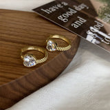 Valentines Day New Design Zircon Heart Earrings