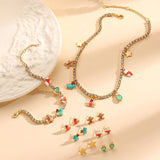 CHRISTMAS COLLECTION NECKLACE AND EARRING SET_CWAJE2836