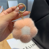 CUTE PLUSH FLOWER CAR KEYCHAIN BAG PENDANT_CWMM2528