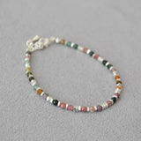 Tourmaline Pearl Hand-Beaded Bracelet