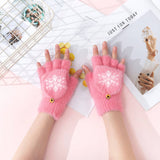 Winter Warm Half Finger Flap Gloves_Cwag0163