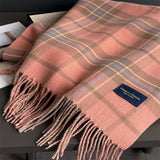 Classic Plaid Cashmere Feel Scarf For Women_Cwasc03235