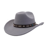 MEN WOMEN WOOL COWBOY FEDORA HAT ETHNIC STYLE_CWAH04498