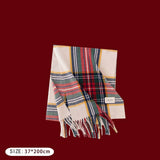 Cwasc2723_Christmas Plaid Atmosphere Warm Scarf