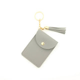 PU LEATHER CARD HOLDER WALLET WITH TASSEL_CWAB4963