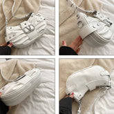 Fashionable Pleated Studded Shoulder Bag_Cwab1578