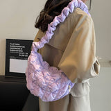 LARGE PUFFY VELVET CLOUD SHOULDER BAG_CUAB00492