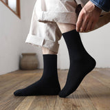 NEW ALL MATCH DOUBLE NEEDLE MID CALF SOCKS_CWMS1347