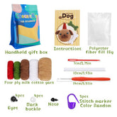 BASA DOG WOOL KNITTED DOLL CROCHET MATERIAL PACK_CWMM0806