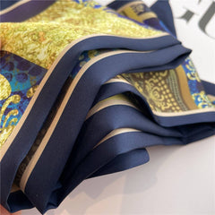 RETRO PRINTED DOUBLE LAYER NARROW SILK HEAD SCARF_CWASC1536
