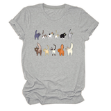 CUTE CAT GRAPHIC TEE 11 CATS TURN AROUND_CWTTS1495