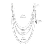 PERSONALIZED MULTI LAYERED DENIM METAL CHAIN_CWMM4887