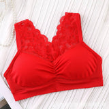 Women Plus-Size Lace Bra With Beautiful Back_Cwmu0050