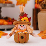 SUNFLOWER MAPLE LEAF SCARECROW DOLL PENDANT_CWMM1758