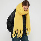 SOFT MOHAIR FEEL SCARF COZY WINTER WRAP_CWASC0323