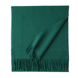 Unisex Wool Scarf Soft Solid Color With Tassels_Cwasc2707