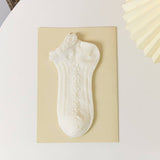 MESH BOAT SOCKS SIMPLE SOLID COLOR GLAS FIBER SOCKS_CWMS0522