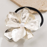 METAL FLOWER PONYTAIL HOLDER SWEET STRETCHY_CWAHA6169
