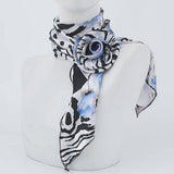 Leopard Rose Print Slim Scarf For Women_Cwasc03967