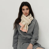 Twist Knit Wool Blend Scarf Cozy Two-Tone Wrap_Cwasc1283