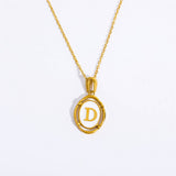 NEW CREATIVE 26 LETTERS PENDANT OVAL NECKLACE_CWMM3771