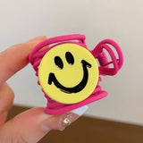 SMILEY FACE PONYTAIL HAIR CLAW CLIPS FOR WOMENS_CWAHA0291