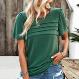 CASUAL SOLID COLOR CREW-NECK BLOUSE_CWTBLS0782