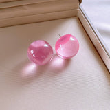 SWEET DOPAMINE COLORFUL JELLY ROUND EARRINGS_CWAJE2320