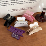 ELEGANT BOW RHINESTONE CLAW CLIP SOLID COLOR_CWAHA5904