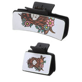 Western Animal Hair Claw Set Leather Shark Clips_Cwasc1619