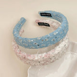 Vintage Sequined Girls Denim Headband